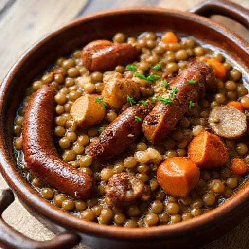 Saucisses aux Lentilles d'Alsace