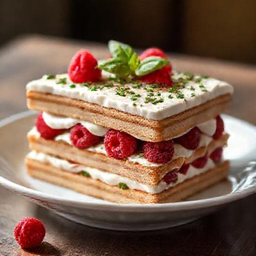 Tiramisu aux Framboises et Basilic
