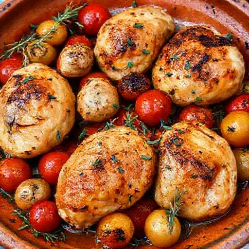 Poulet à l'Ail et aux Herbes de Provence