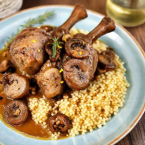 Osso Buco aux Champignons et Vin Blanc