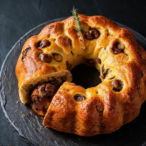 Kougelhopf Salé Forestier aux Champignons et Lardons