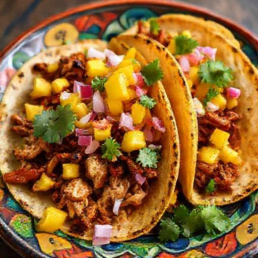 Kycklingtacos med Anchochili och Mango