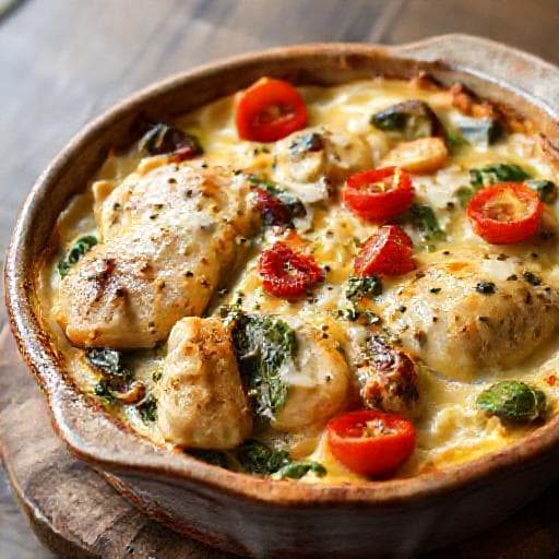 Krämig Italiensk Kycklinggratäng