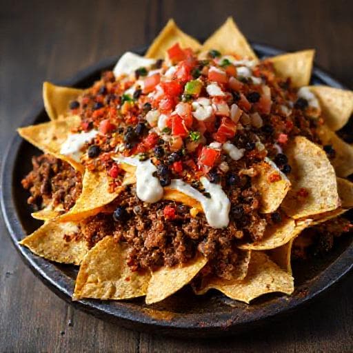 Nachos med Köttfärs och Chorizo