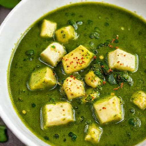 Snabb Palak Paneer med Spenatpuré