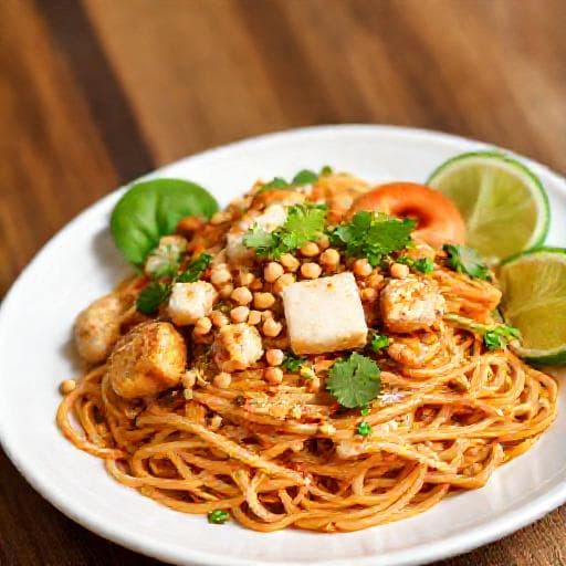 Klassisk Pad Thai med Kyckling
