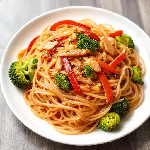 Snabb Japchae med Kyckling
