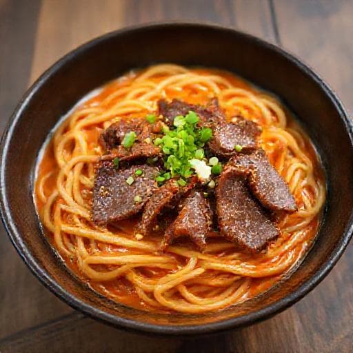 Udon med Biff i Krämig Gochujangsås