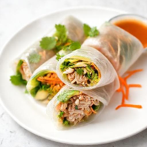 Snabbvariant: Vietnamesiska Sommarrullar med Kyckling