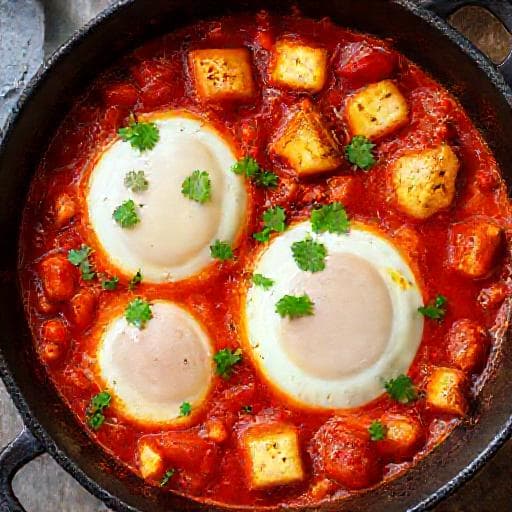 Snabb Shakshuka med Halloumi