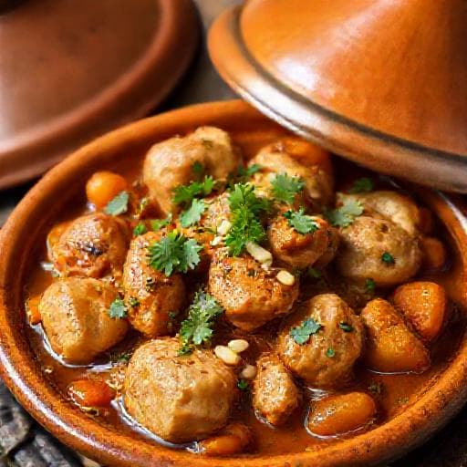 Klassisk Marockansk Kycklingtagine