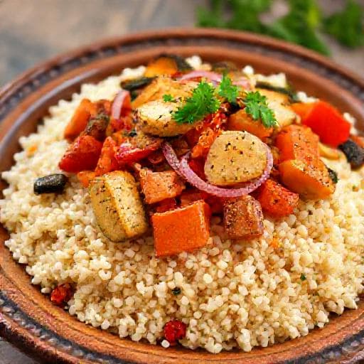 Klassisk Couscous med Rostade Grönsaker