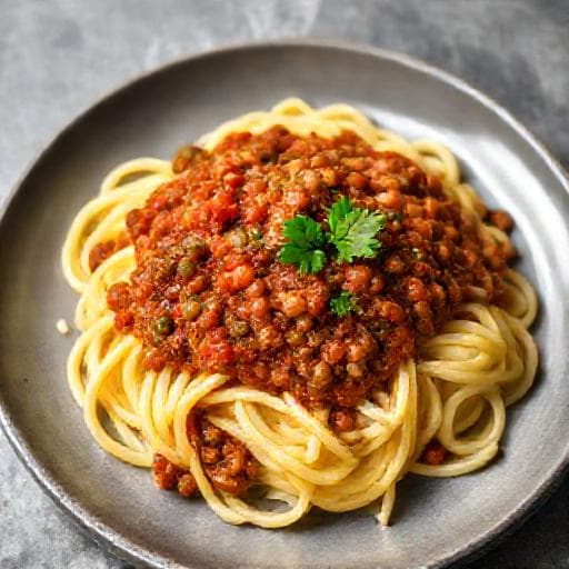 Snabb Linsbolognese