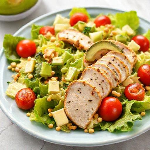 Caesarsallad med Kyckling och Avokado