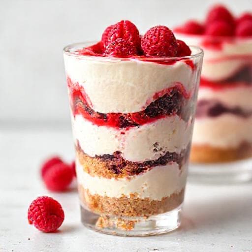 Snabb Halloncheesecake i Glas