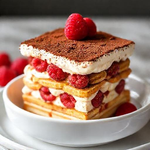 Tiramisu med Citron och Hallon