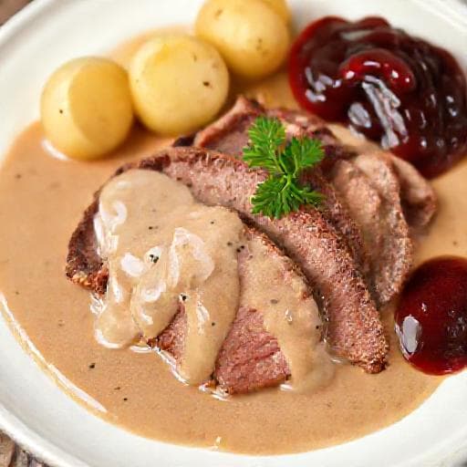 Klassisk Renstek med Gräddsås