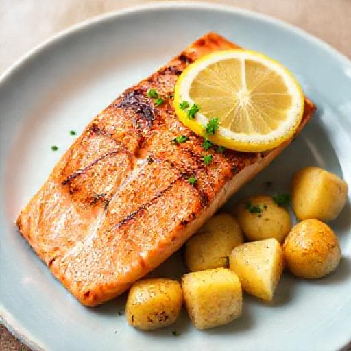 Snabb Grillad Lax med Citron och Nypotatis