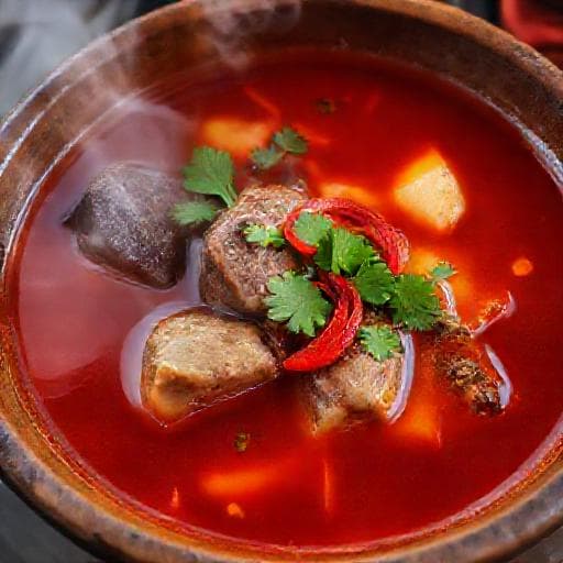 Sup Tulang Merah Thai (Sup Darah)