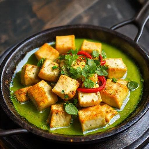Tauhu Jepun Sizzling Kari Hijau