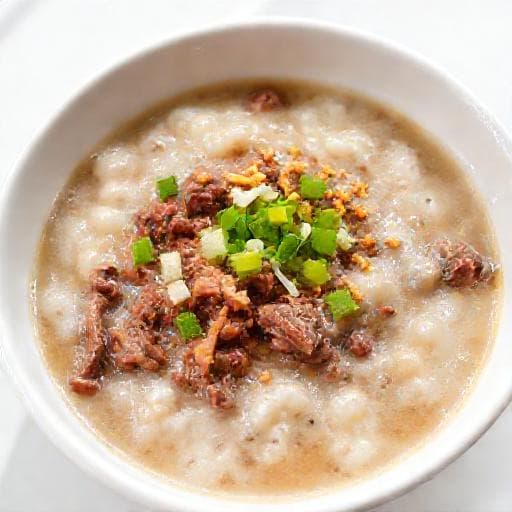Bubur Nasi Daging Ekspres