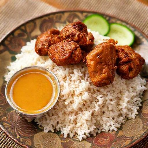 Nasi Kukus Ayam Berempah Kelantan