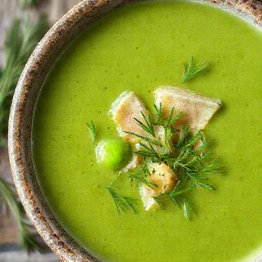 Ærtesuppe med Røget Torsk og Dild