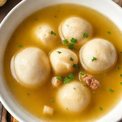 Klassisk Klar Suppe med Melboller