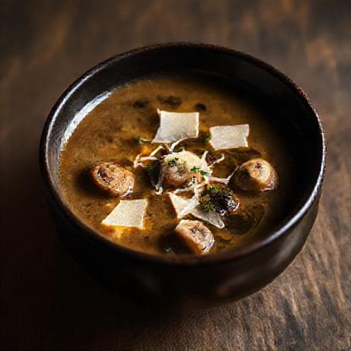 Svampesuppe med Trøffelolie og Parmesan