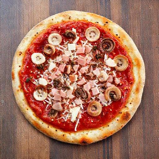 Hurtig Pizza med Skinke og Champignon