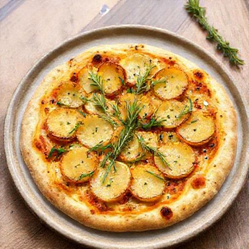 Hurtig Pizza med Kartoffel og Rosmarin