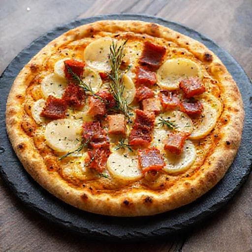 Pizza med Kartoffel, Rosmarin og Pancetta
