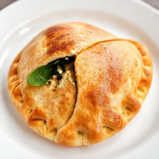 Hurtig Calzone med Spinat og Feta