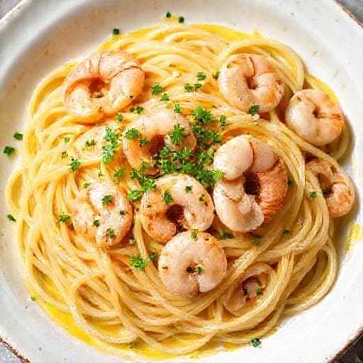 Klassisk Pasta med Rejer og Hvidløg
