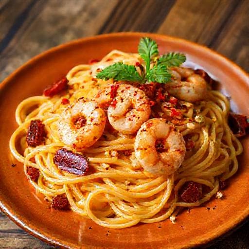 Pasta med Rejer, Hvidløg og Chili (med et Strejf af Syditalien)