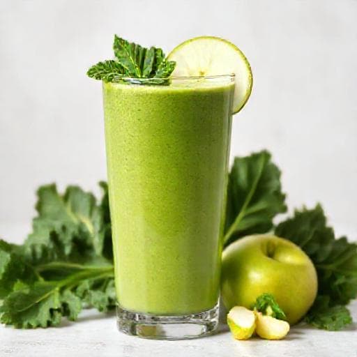 Kefir Smoothie med Grønkål og Æble