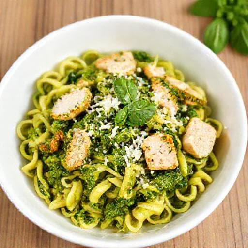 Hurtig Pasta Pesto med Kylling