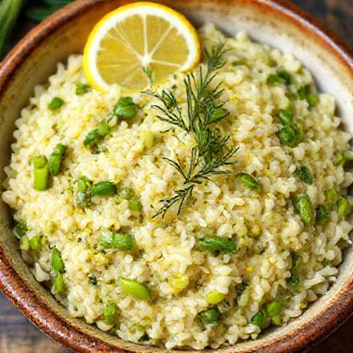 Hurtig Risotto med Asparges og Citron