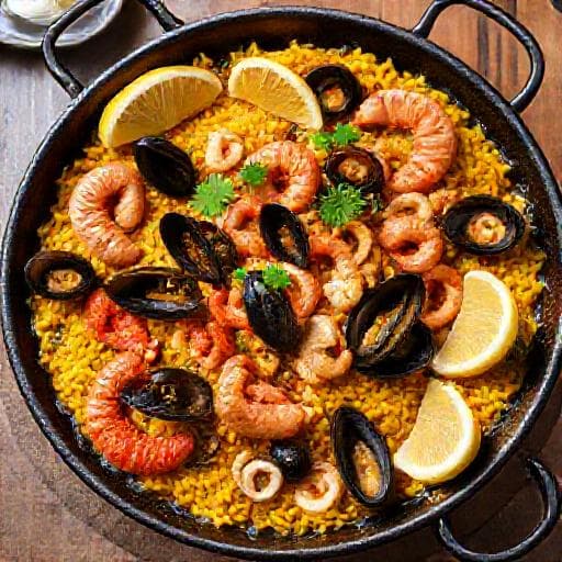 Paella Marinera (Kun Skaldyr)