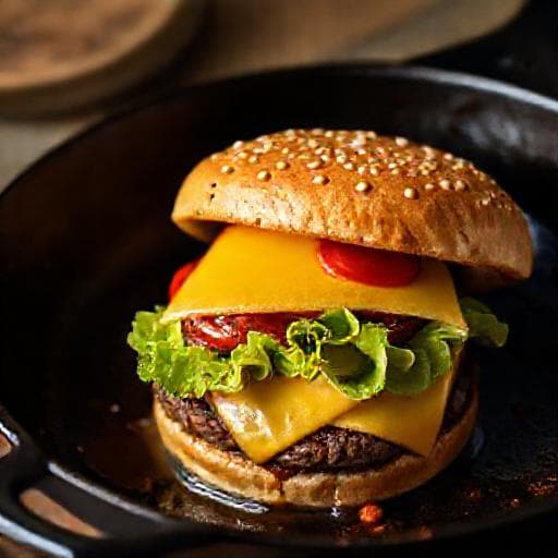 Hurtig Cheeseburger i Panden