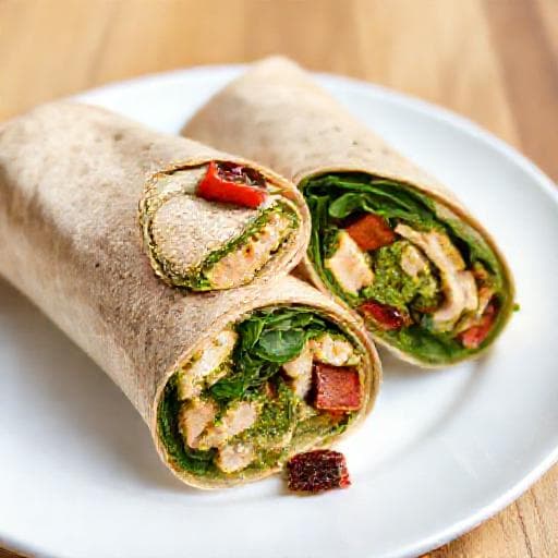 Hurtige Kyllingewraps med Pesto