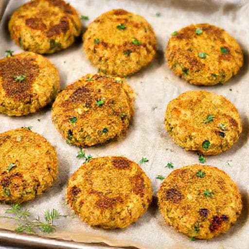 Bagte Falafel med Grøntsager