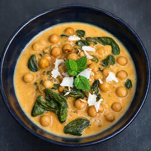Chana Masala med Spinat og Kokosmælk