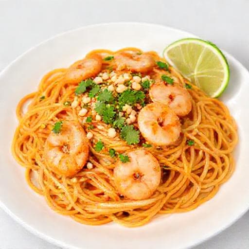Klassisk Pad Thai med Rejer