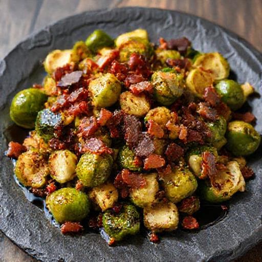 Smashede Rosenkål med Bacon og Balsamico