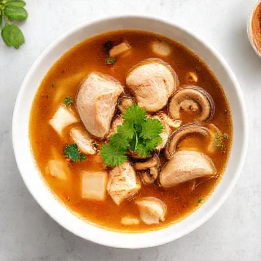 Hurtig Tom Yum Suppe med Kylling
