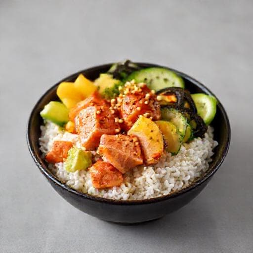 Poke Bowl med Laks og Teriyaki