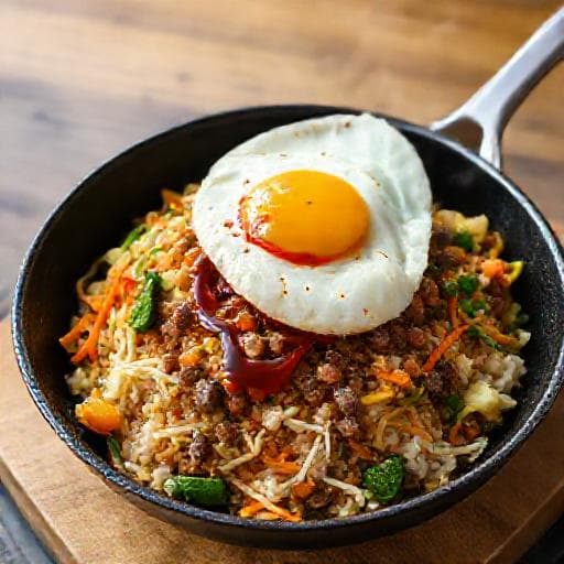 Hurtig Bibimbap i Panden