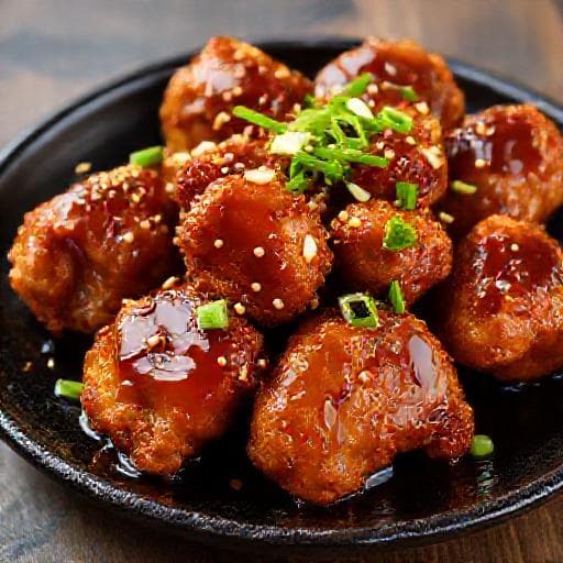 Koreansk Friturestegt Kylling med Honning og Hvidløg (Ganjang Chicken)