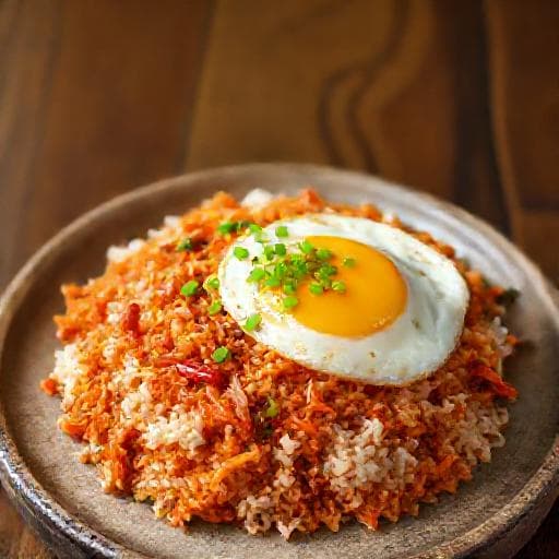 Klassisk Kimchi-stegte ris